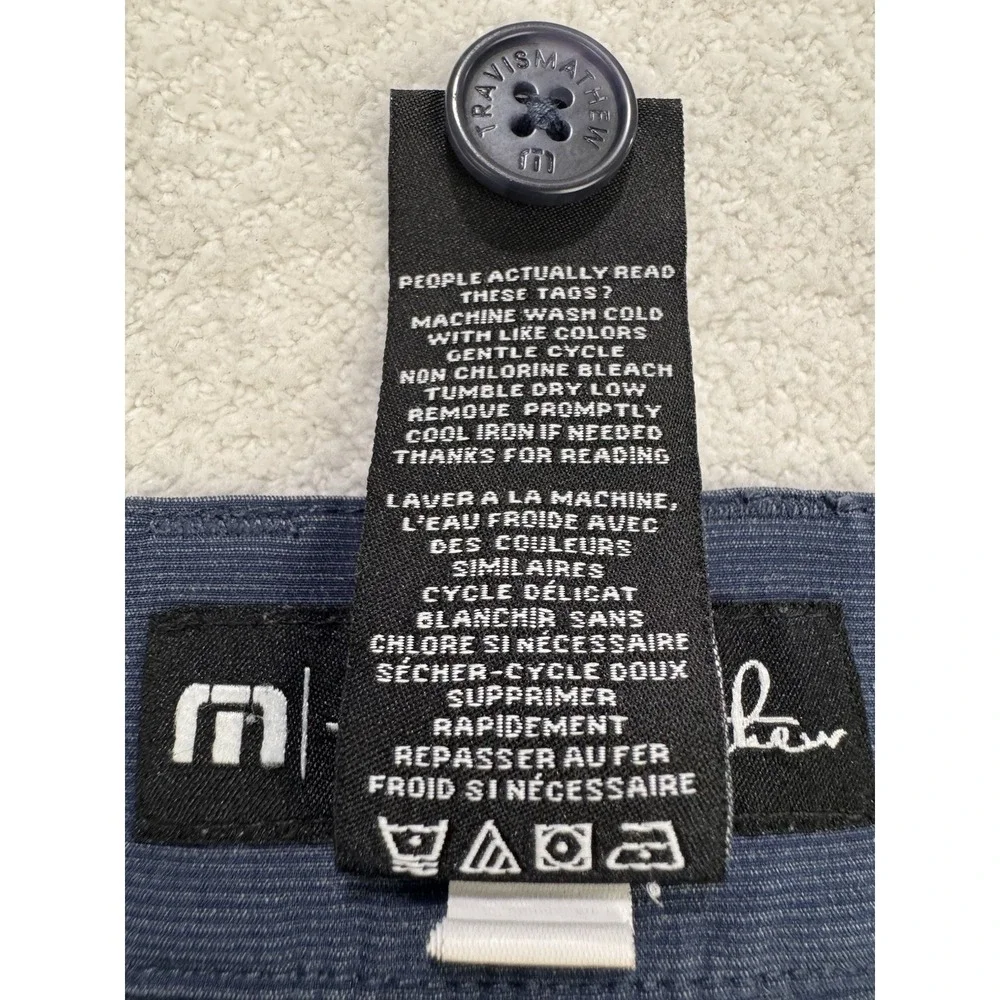 Travis Mathew Pants Mens‎ 38 Blue Open To Close Performance Golf Lightweight